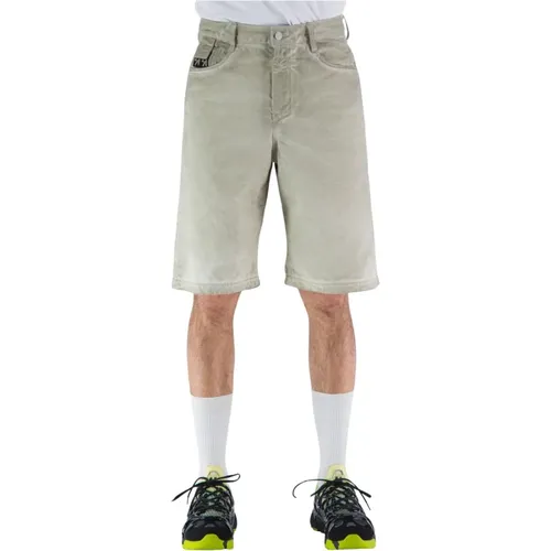 Wide Leg Denim Bermuda Shorts , male, Sizes: M, S - 44 Label Group - Modalova