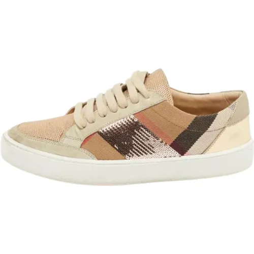 Pre-owned Canvas sneakers , female, Sizes: 4 1/2 UK - Burberry Vintage - Modalova