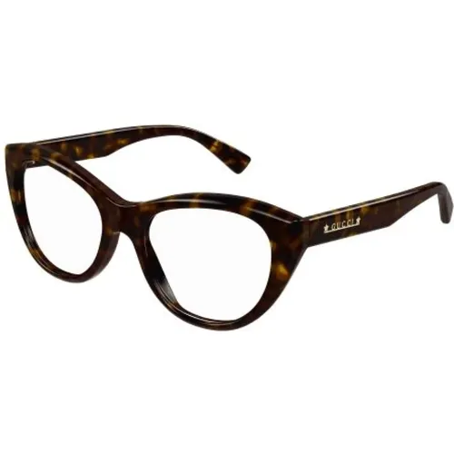 Gg1172O Havana Transparent Glasses , unisex, Sizes: 48 MM - Gucci - Modalova