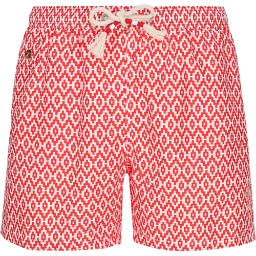 Rote Meer Kleidung mit Muster , Herren, Größe: XL - MC2 Saint Barth - Modalova