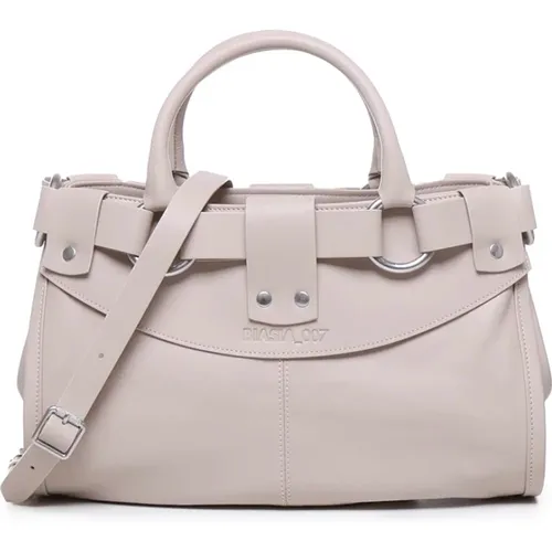 Leather Shoulder Bag Sand Color , female, Sizes: ONE SIZE - Biasia - Modalova