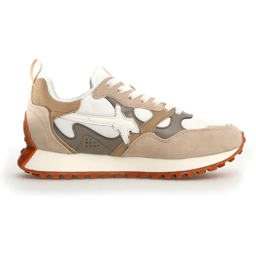 Beige Sneakers für Frauen Urbaner Stil , Damen, Größe: 40 EU - W6YZ - Modalova