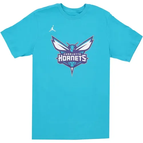 Charlotte Hornets Logo T-Shirt , Herren, Größe: XL - Jordan - Modalova