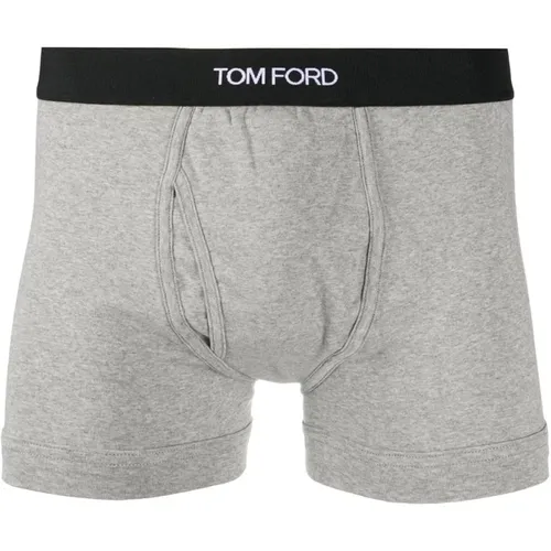 Grey Logo Band Boxer Briefs , male, Sizes: L, M, XL, S - Tom Ford - Modalova