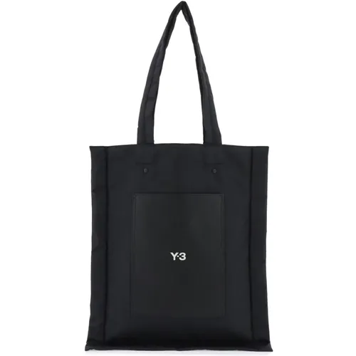 Leder Tasche Nylon Tote Bag , Herren, Größe: ONE Size - Y-3 - Modalova