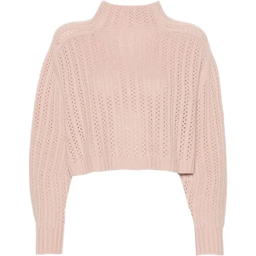 Puderrosa Woll-Kaschmir Pullover , Damen, Größe: S - Max Mara - Modalova