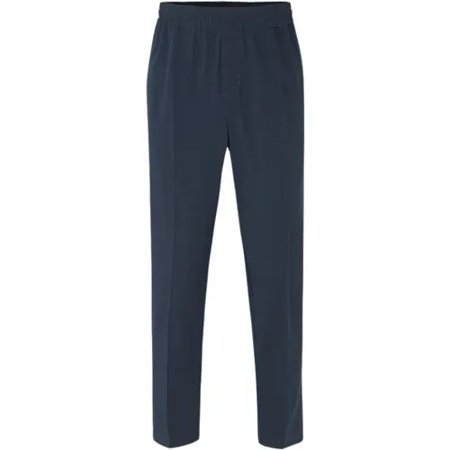 Slim Fit Trousers with Elastic Waistband , male, Sizes: S, M - Samsøe Samsøe - Modalova