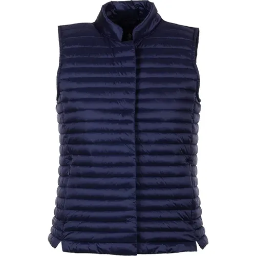 Blauer Stepp Aria Gilet Mantel , Damen, Größe: L - Save The Duck - Modalova