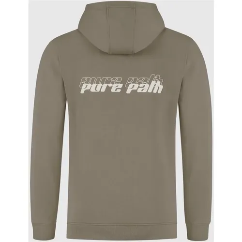 Grüne Script Hoodie Herren , Herren, Größe: L - Pure Path - Modalova