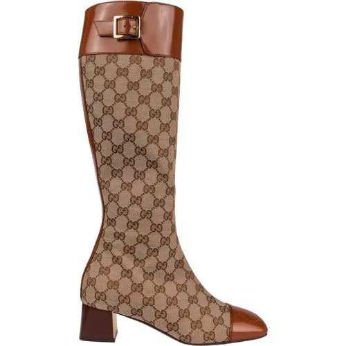 Leather Boots , female, Sizes: 3 UK, 4 UK - Gucci - Modalova