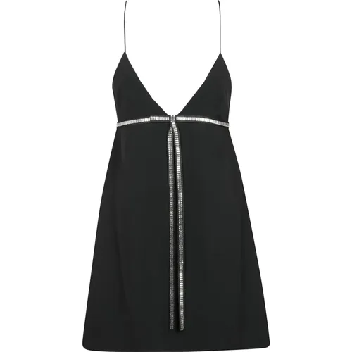 Crystal Bow Mini Cami Dress , female, Sizes: M, S - David Koma - Modalova