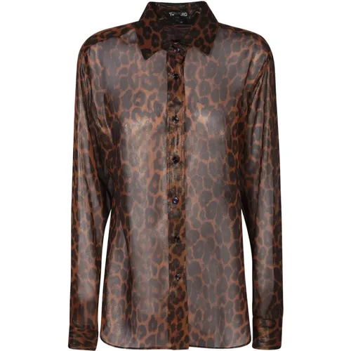 Silk Shirt , female, Sizes: XS, S - Tom Ford - Modalova