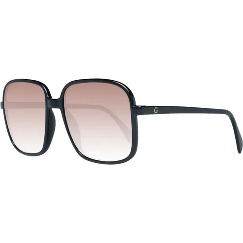 Schwarze quadratische Sonnenbrille , Damen, Größe: ONE Size - Guess - Modalova