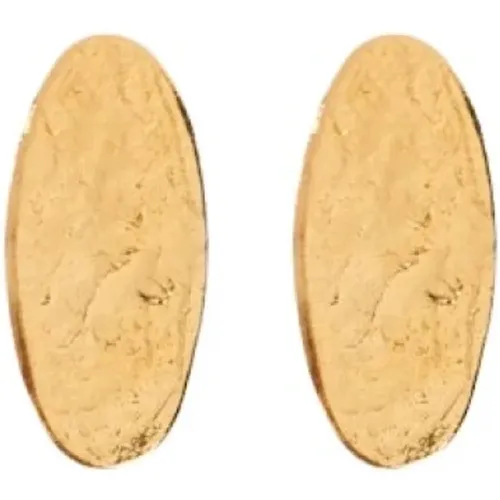 Ovale Vergoldete Ohrringe Malababa - Malababa - Modalova