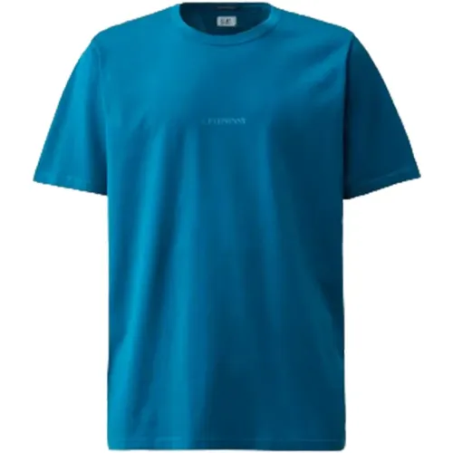 Resist Dyed Logo T-shirt , male, Sizes: L, XL, 3XL - C.P. Company - Modalova