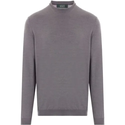 Grey Crew Neck Sweater , male, Sizes: 2XL, M - Zanone - Modalova