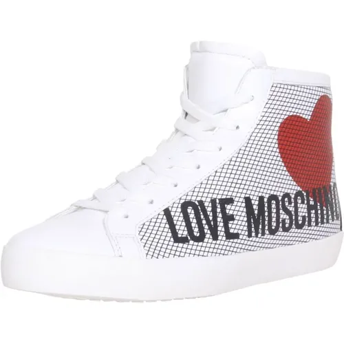 High Top Sneakers , female, Sizes: 5 UK, 4 UK, 3 UK - Love Moschino - Modalova