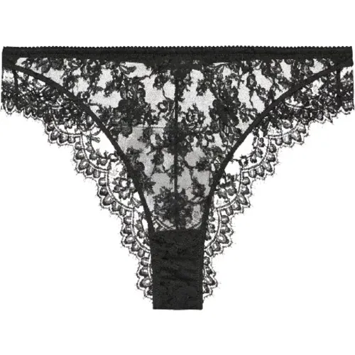 Schwarzer Spitzen-Slip Unterwäsche , Damen, Größe: XS - Dolce & Gabbana - Modalova
