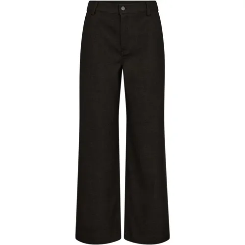 Schwarze Wide-Leg Hose Sneakscc Stil , Damen, Größe: S - Co'Couture - Modalova