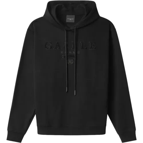 Schwarzer Hoodie Fw24/25 Kollektion , Herren, Größe: L - Gaëlle Paris - Modalova