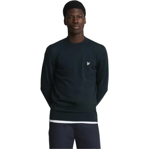 Merino Crew Neck Jumper , Herren, Größe: M - Lyle & Scott - Modalova