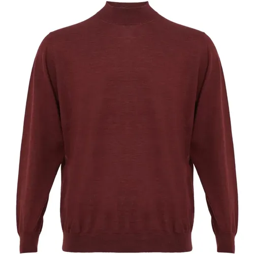 Luxurious Cashmere Silk Mock Neck Sweater , male, Sizes: 3XL - Colombo - Modalova