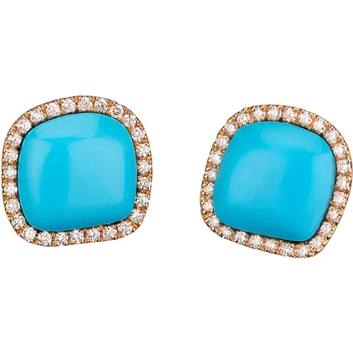 Enchanté Gold Earrings with 0.40 CT Diamond , female, Sizes: ONE SIZE - Chantecler - Modalova