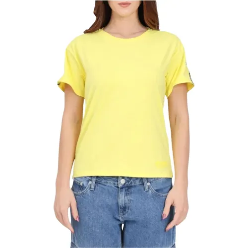 Damen T-Shirt mit Seitenstreifen - Moschino - Modalova