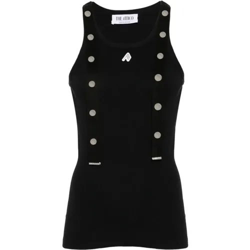 Schwarzes Tank Top , Damen, Größe: S - The Attico - Modalova