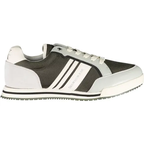 Polyester Sneaker with Laces , male, Sizes: 8 UK, 7 UK, 10 UK, 11 UK - Calvin Klein - Modalova