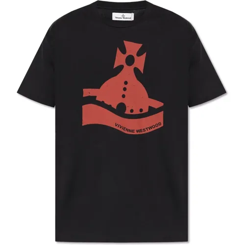 T-Shirt mit Logo , Herren, Größe: L - Vivienne Westwood - Modalova