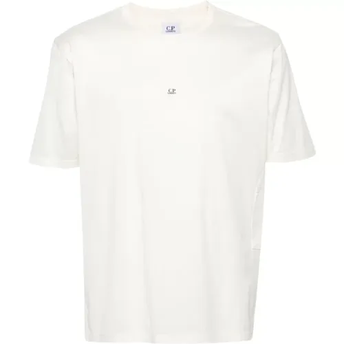 Weiße T-Shirts Polos für Männer , Herren, Größe: S - C.P. Company - Modalova