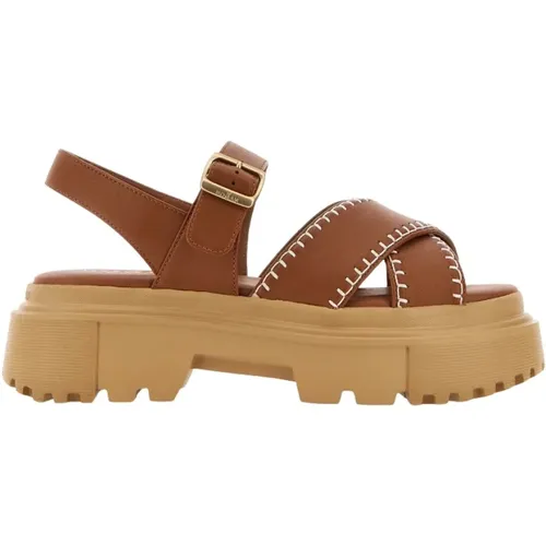 Sandals Leather , female, Sizes: 3 1/2 UK, 4 1/2 UK, 5 1/2 UK, 5 UK, 6 UK - Hogan - Modalova