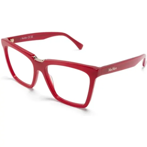 Rote Optische Brille Stilvoll und vielseitig - Max Mara - Modalova