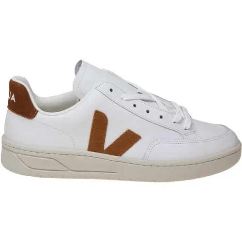 V 90 sneakers in white and camel leather , male, Sizes: 8 UK, 10 UK, 6 UK, 11 UK, 9 UK, 7 UK - Veja - Modalova