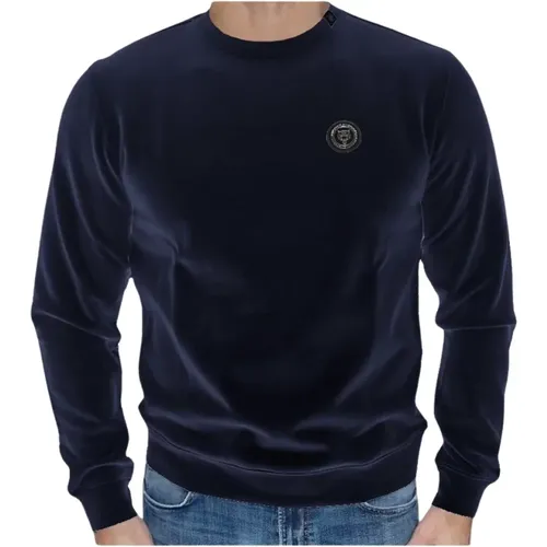 Herren Crewneck Sweatshirt Logo Print , Herren, Größe: L - Plein Sport - Modalova