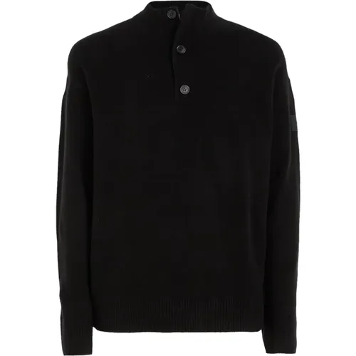 Schwarzer Pullover Button Q - Calvin Klein - Modalova