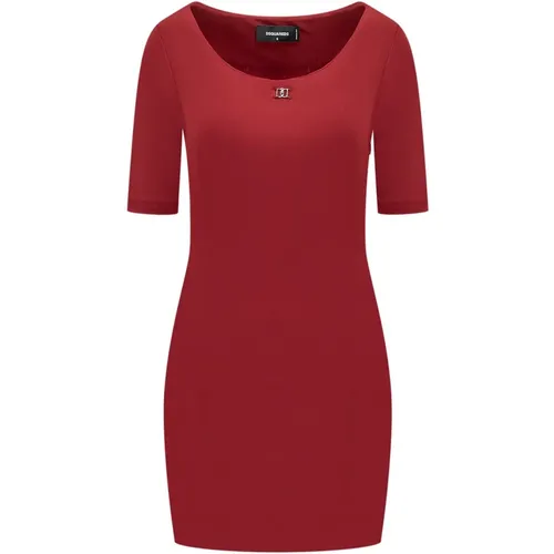 Cherry Pop Kurzes Kleid,Schwarzes Abito Kleid - Dsquared2 - Modalova