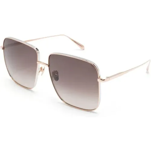Gold Andoa Sunglasses for Women , female, Sizes: 65 MM - Linda Farrow - Modalova