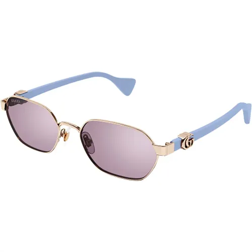 Pink Purple Sunglasses for Women , female, Sizes: 56 MM - Gucci - Modalova