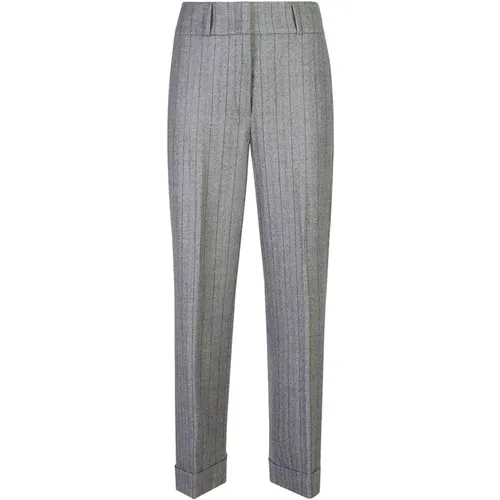 Grey Trousers for Women Aw24 , female, Sizes: L, M - PESERICO - Modalova