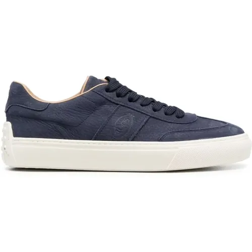Grained Leather Low-Top Sneakers , male, Sizes: 6 1/2 UK, 10 UK, 7 UK, 8 UK, 7 1/2 UK, 6 UK, 9 UK, 8 1/2 UK - TOD'S - Modalova