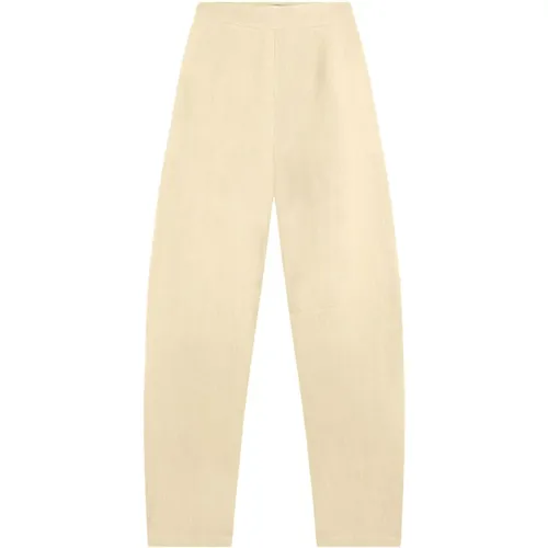 Linen and virgin wool pants vanilla , female, Sizes: 2XL, L, M, S, XL - Cortana - Modalova