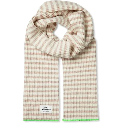 Soft and Luxurious Scarf with Fine Stripes , female, Sizes: ONE SIZE - Mads Nørgaard - Modalova