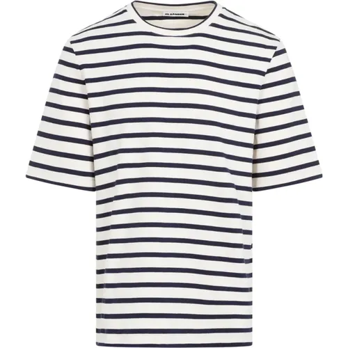 Striped Cotton T-shirt , male, Sizes: M, XS, L - Jil Sander - Modalova
