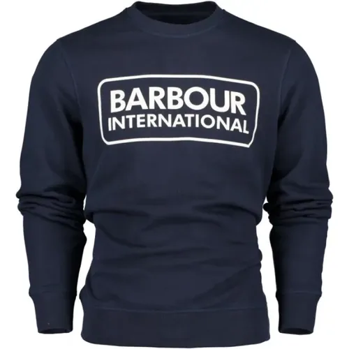 Large Logo Sweatshirt in Navy , male, Sizes: L, 2XL, XL, M, S - Barbour - Modalova