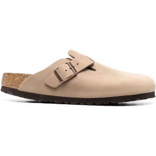 Closed-toe leather mules , male, Sizes: 10 UK, 9 UK - Birkenstock - Modalova