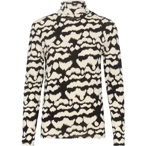 Printed Rollneck Long Sleeve Top , female, Sizes: S, L, XL, M - Soaked in Luxury - Modalova