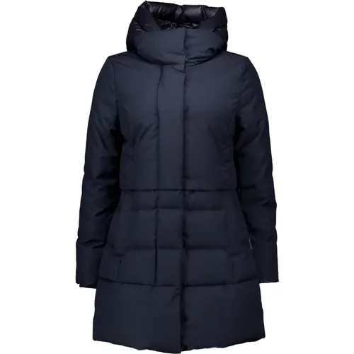 Dunkelblaue Puffy Parka,Luxe Puffy Gesteppte Sandjacken,Parkas - Woolrich - Modalova