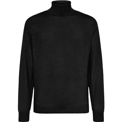 Merinowolle Rollkragenpullover 12 Gg , Herren, Größe: M - Boggi Milano - Modalova